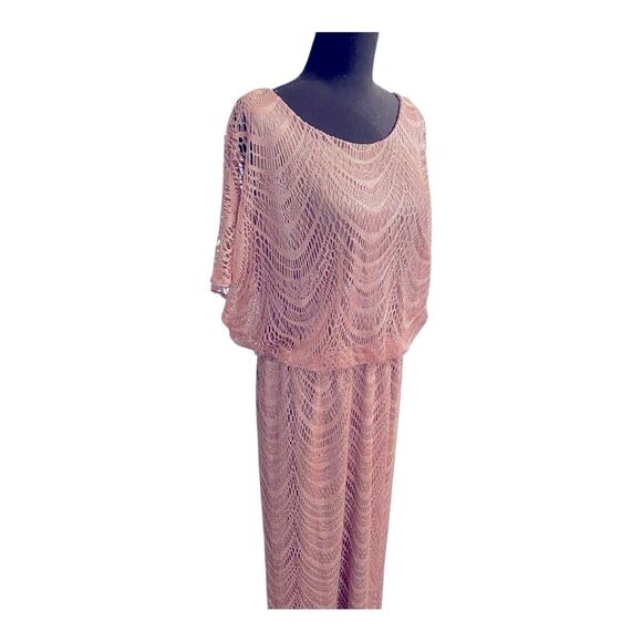 SL Fashions NY Gold Fringe Maxi Dress 14W NWT | Fall Wedding Guest | Cocktail Ev - Picture 9 of 15